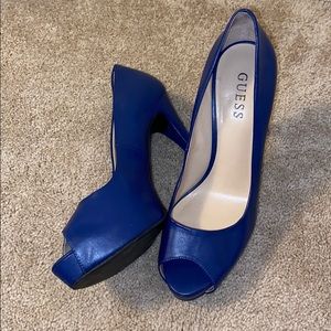 Blue Guess Heels